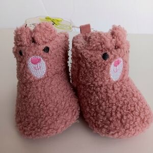 Cozy Pink Bear Kids Shoes